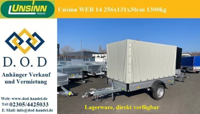 Lagerware neuer Alu Pkw Anhänger mit Hochplane Unsinn 1,3t 1300kg WEB 14