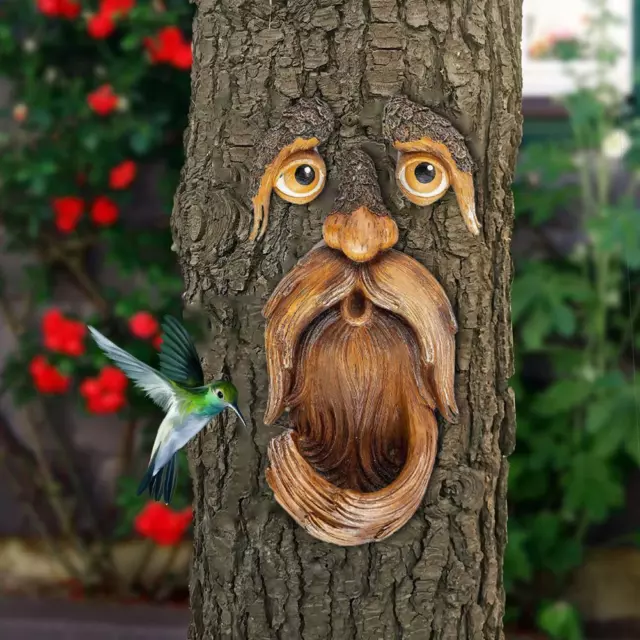 MANGEOIRE OISEAUX ARBRE visage cour Art décoration Pâques extérieur arbre  Scu Y9 EUR 12,53 - PicClick FR