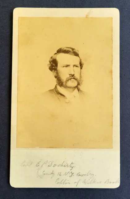 Capt. Edward P Doherty Captured Lincoln Assassin John Wilkes Booth Albumen CDV