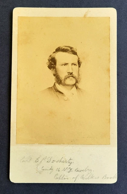 Capt. Edward P Doherty Captured Lincoln Assassin John Wilkes Booth Albumen CDV