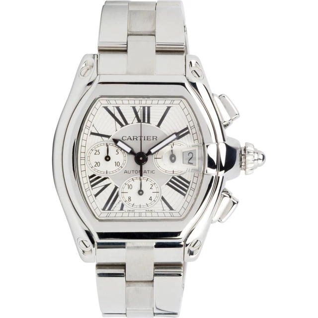 Cartier Roadster XL Chronograph Automatic Steel Mens Watch W62019X6 Cartier Roadster XL Chronograph Automatic Steel Mens Watch W62019X6