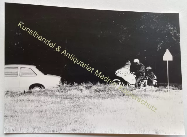 orig. Foto Motorrad Oldtimer alte Fotografie Polizei um 1980