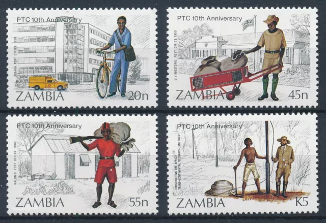 [BIN12692] Zambia 1985 Post Office good set of stamps very fine MNH