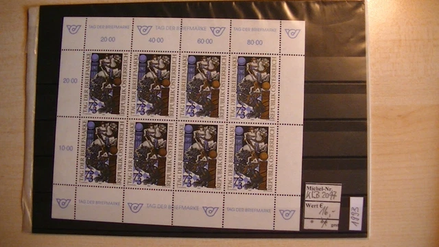 Briefmarken Österreich Kleinbogen Mi.-Nr. 2097 Jahrgang 1993 postfrisch