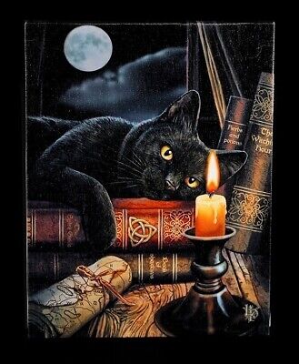 Piccolo Tela - Witching Hour By Lisa Parker - Schwaze Gatto Immagine Fantasy