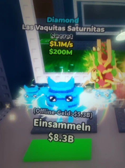 Sab Secret Brain Rots STEAL A BRAINROT SAB Secret Las Vaquitas Saturnitas Diamond 1.1 M/s EUR ...