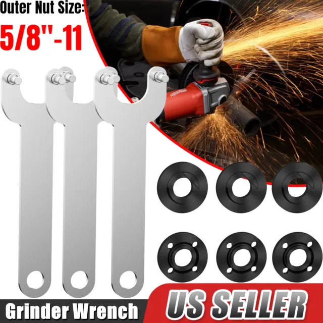 Grinder Flange Lock  Nut / Angle Wrench for Dewalt Makita BLack Decker 5/8''-11