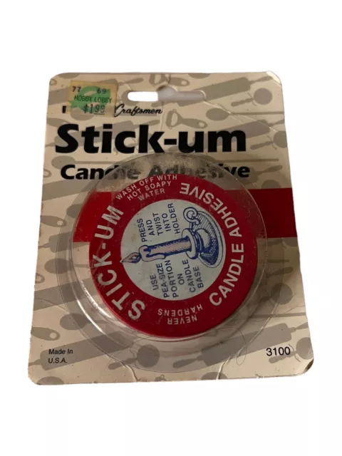 [Pack of 4] Fox Run Stick-Um Candle Adhesive - Keeps Candles in Place 2 oz  Each