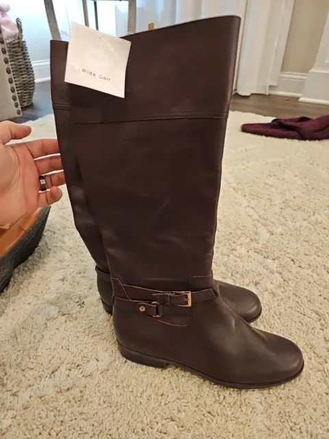 AK Anne Klein Dark Brown Leather Boots Size 10