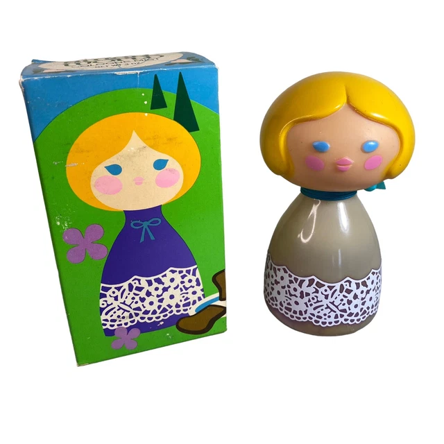 AVON SMALL WORLD Vintage Cologne Mist 3oz Bottle 1970's Woman Figure