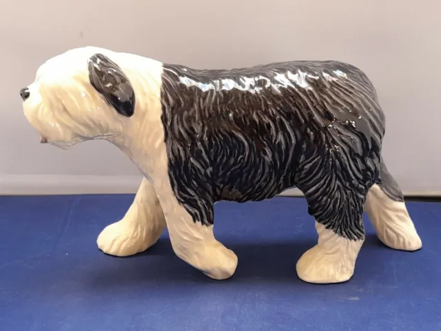Heredities Charm of Creamware Old English Sheepdog Dog Figurine Ceramic