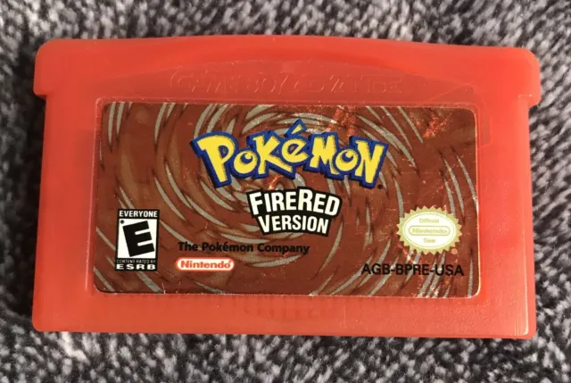 Authentic Pokémon Fire Red Version Nintendo Game Boy Advance 2004 GBA Tested