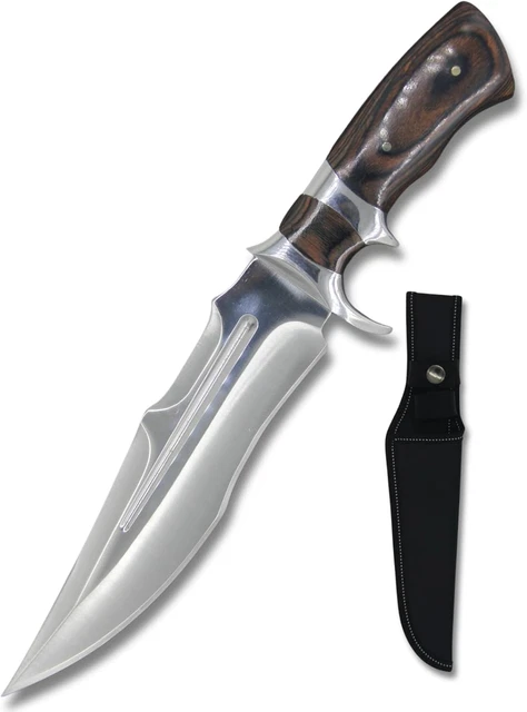 COLTELLO ARTIGIANALE A LAMA FISSA IN ACCIAIO Balestra C70 1095e Impugnatura In Legno Palissandro Scuro Maru Colm64
