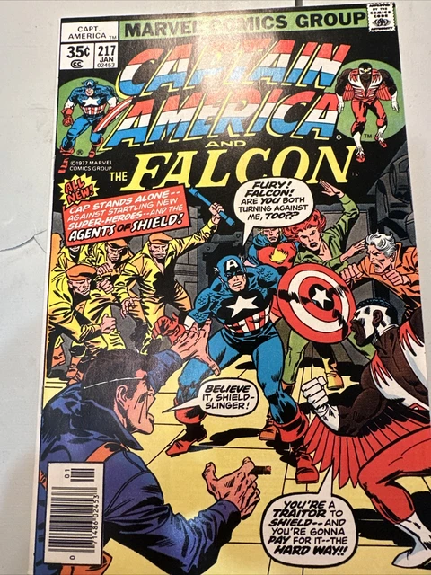 Marvel CAPTAIN AMERICA (1977) #217 KEY 1st QUASAR Marvel Boy FN.VF 9.2+