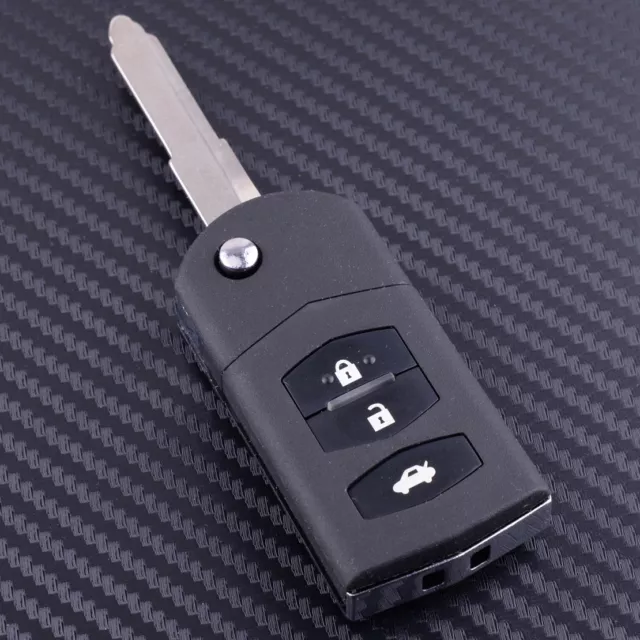 3-Button Folding Remote Key Case Fob Shell Cover fit for MAZDA 2 3 5 6 RX-8 MX-5