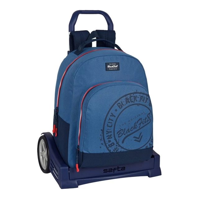 Trolley per la Scuola BlackFit8 Stamp Azzurro 15 L