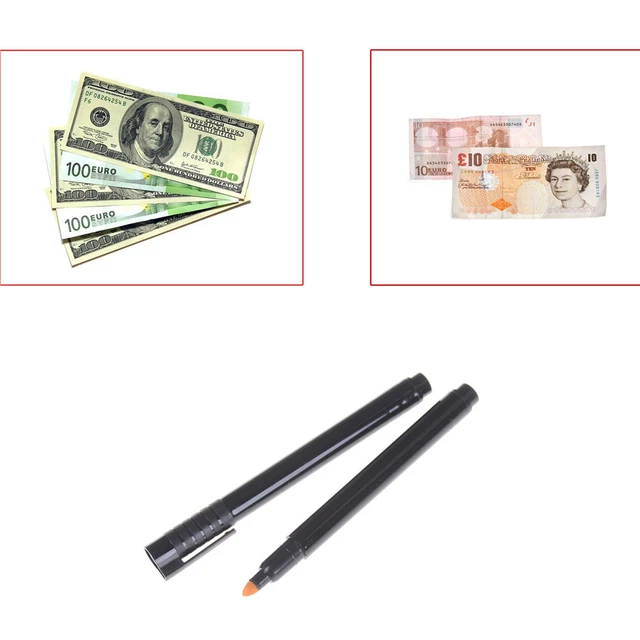 2X Currency Money Detector Money Checker Counterfeit Marker Fake  Teste.zy