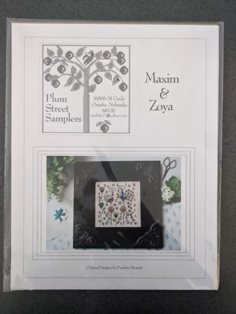 Plum Street Samplers- 'Maxim and Zoya'- Cross stitch chart