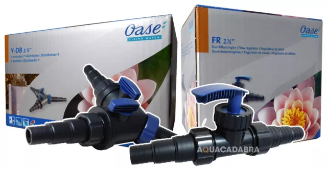 Oase In-Line Flow Regulator Y-Distributor Pipe T Tap Fish Pond Water Filter Pump