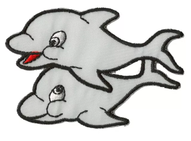 Patch écusson patche Dauphins dauphin thermocollant à floquer brodé