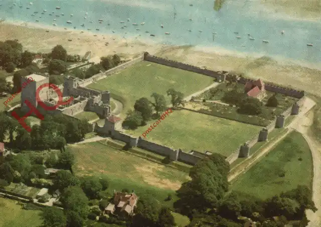 Picture Postcard~ Portchester Castle, Air View from South-West