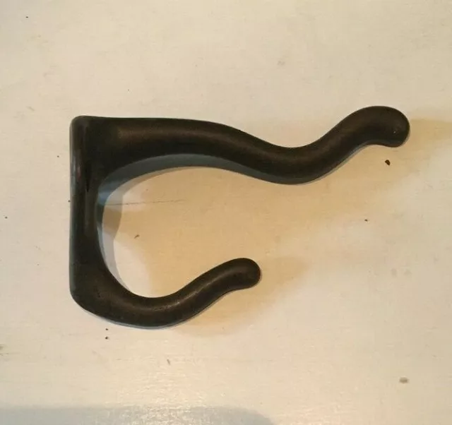 Antique Vintage Metal Double Hook Coat Hat Pot Rack Nice Great Patina