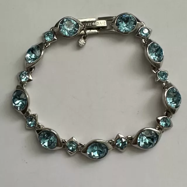 Givenchy Light Blue Crystal Stone Flex Line Bracelet