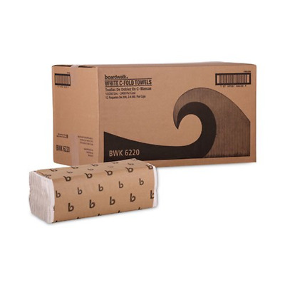 Toallas de papel blanco a granel C-Fold (200 hojas por paquete, 12 paquetes por caja) 1 capa
