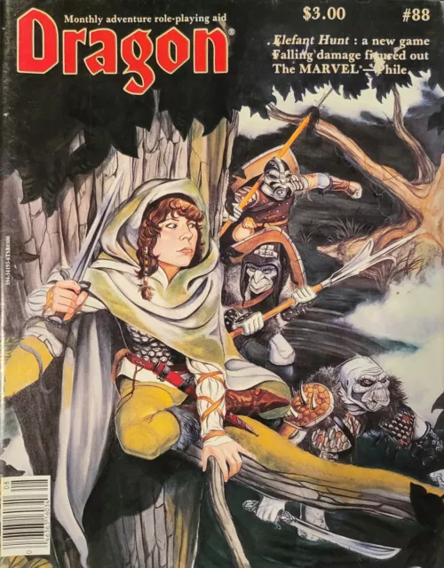 Dragon Magazine #88 - Elefant Hunt Safari Game, Beyond Dungeon Great Outdoor VF