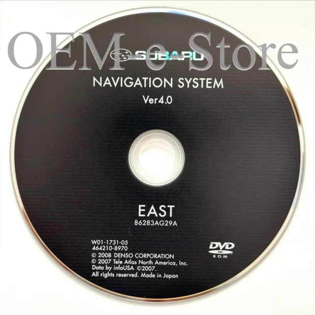 2006 2007 2008 2009 Subaru Outback Legacy GPS Navigation DVD EAST U.S Canada Map