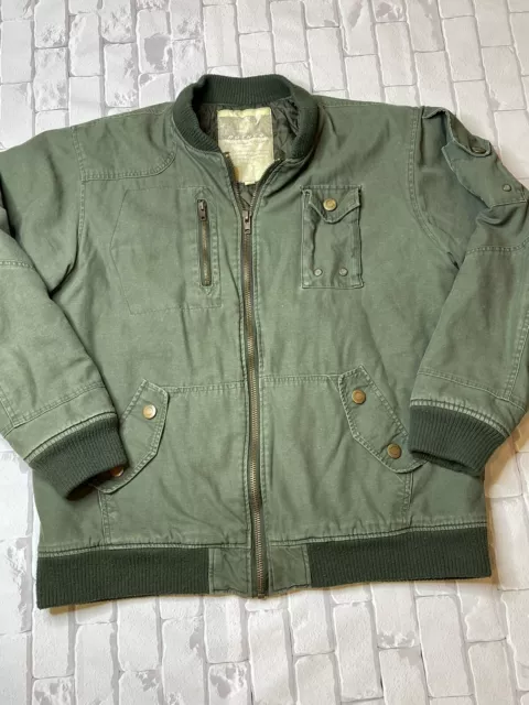 Vintage Rothco Mens CWU-99E Enhanced Flight Jacket Bomber Pilot Green Large L