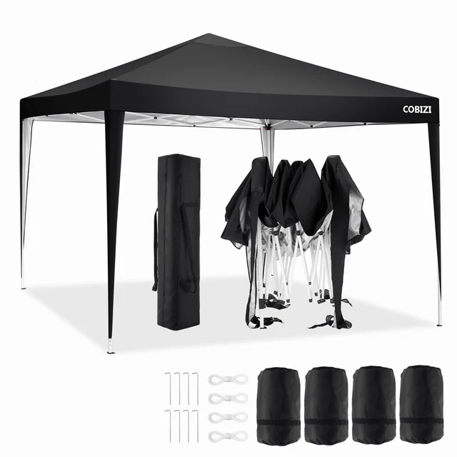 Pavillon 3x3m Wasserdicht Partyzelt Gartenzelt UV Faltpavillon Popup faltbar NEU 7