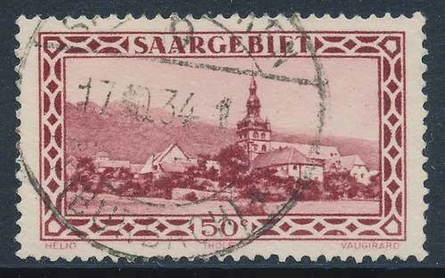 Saargebiet Nr. 114 II gestempelt, PLATTENFEHLER (23879)