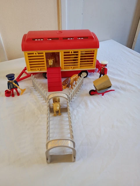PLAYMOBIL 3727 Roulotte Avec Cage Aux Fauves - Cirque Romani - Complet + Boîte