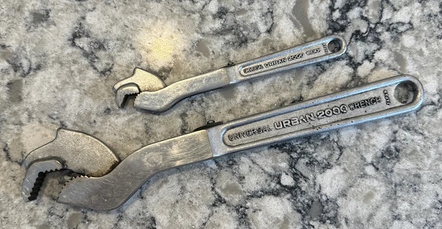 LOT of 2! URBAN 2000 Universal Wrench JAPAN 6” inch & 10” Chrome vanadium Steel