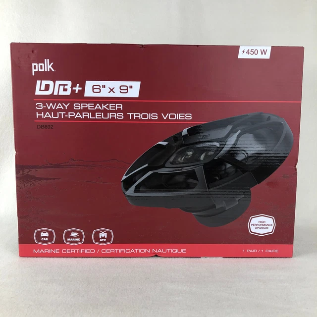Polk 6x9" 450W RMS 3-Way Car Boat Coaxial Stereo Audio Speakers Marine | DB692