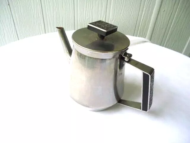 vintage retro wiltshire burgundy stainless steel teapot tea pot