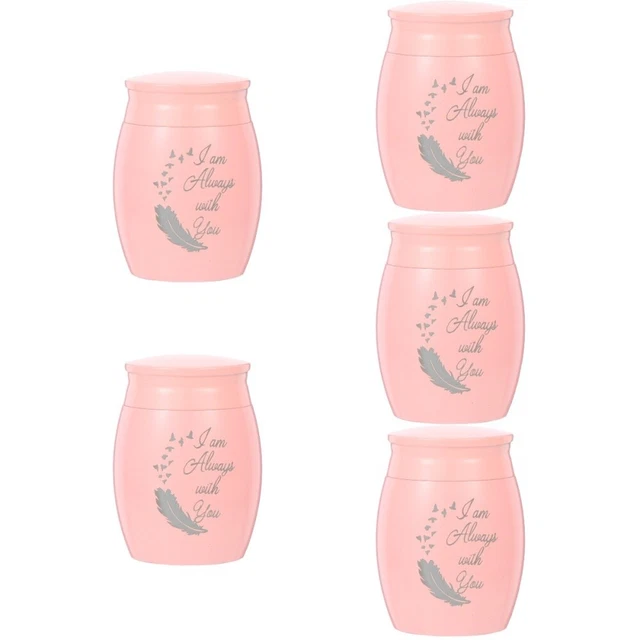 5 Pieces Pet Cremains Bottle Urn for Ashes Cat Urns Dogs Casket