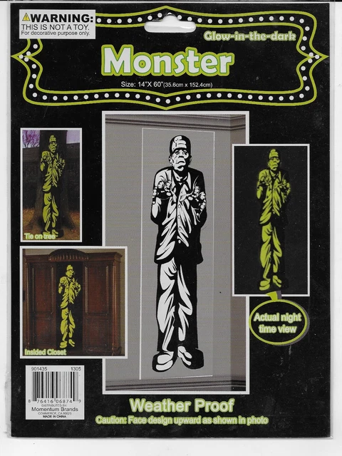 Frankenstein Glow in the Dark Decorative Large Monster Poster New Sealed!