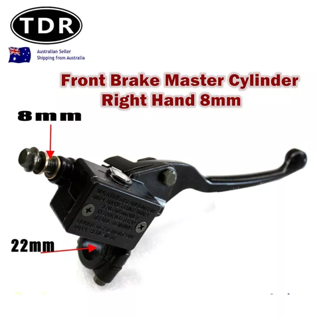 8MM Front Right Hydraulic Brake Master Lever Cylinder Pit/Dirt/ATV/Quad Bike