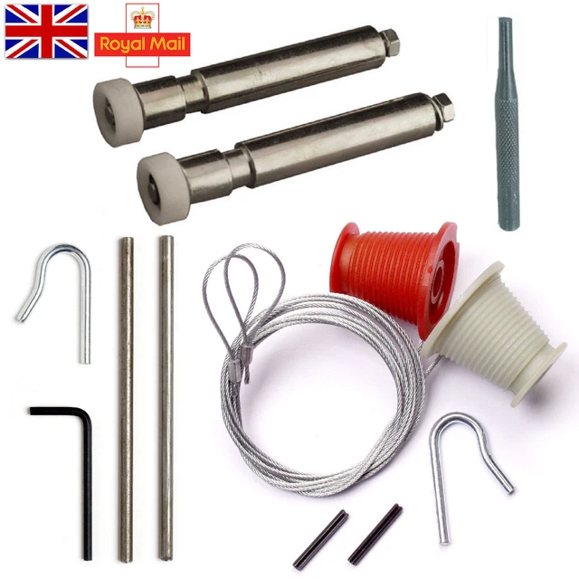 **KIT DE REPARACIÓN COMPLETO HENDERSON Cables y Rodillos (Tuercas) Repuestos para puertas de garaje**