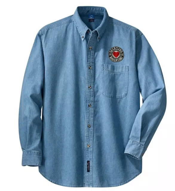 Seaboard Air Line Railroad Long Sleeve Embroidered Denim [den116LS]
