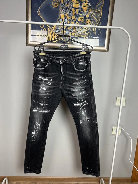 dsquared2 LEATHER BIKER 早 JEAN 46