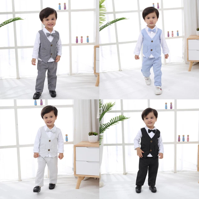 Abito da sposa formale bambino festa formale set di abiti abito da smoking battesimo abito