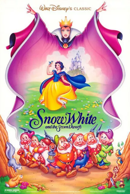 Snow White and the Seven Dwarfs (1937) original movie poster R 1994 - ss -rolled