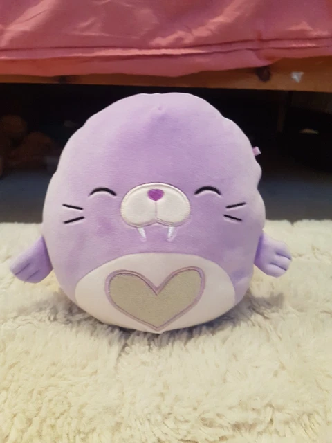SQUISHMALLOW WINNIE THE Walrus Purple Heart Valentine Ltd Ed 7.5" £7.00 ...