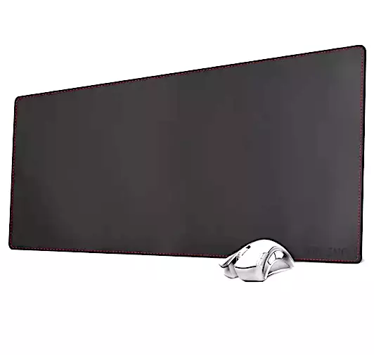 Gaming Mauspad Große Tastaturmatte aus PU-Leder 160x60 cm, schwarz