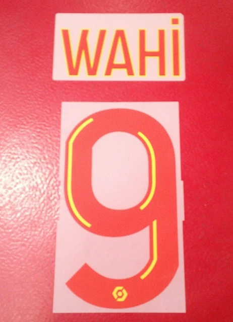 Flocage Officiel RC Lens 2023/2024 - Wahi, Domicile, Rouge/jaune, Footpress