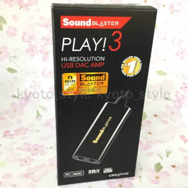 Creative Sound Blaster Play! 3 USB Audio Interface Jusqu 'À 24bit/96kHz 51630
