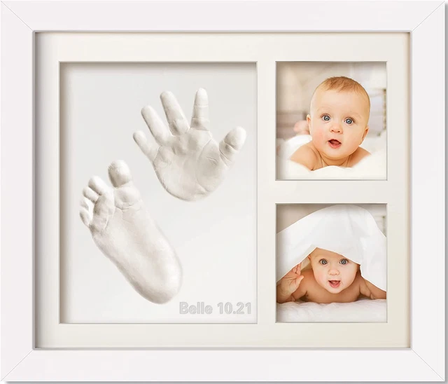 Baby Hand and Footprint Kit, Newborn Handprint Foot Print Keepsake Frame, Dog Pe